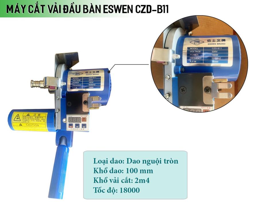 Máy cắt vải đầu bàn eswen brano czd b11