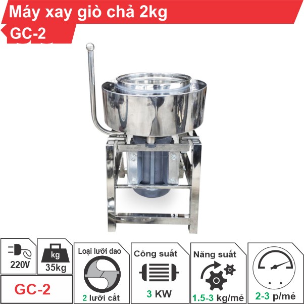 Máy xay giò chả 2kg