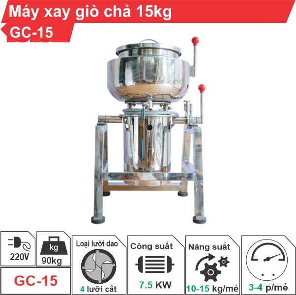 Máy xay giò chả 15kg