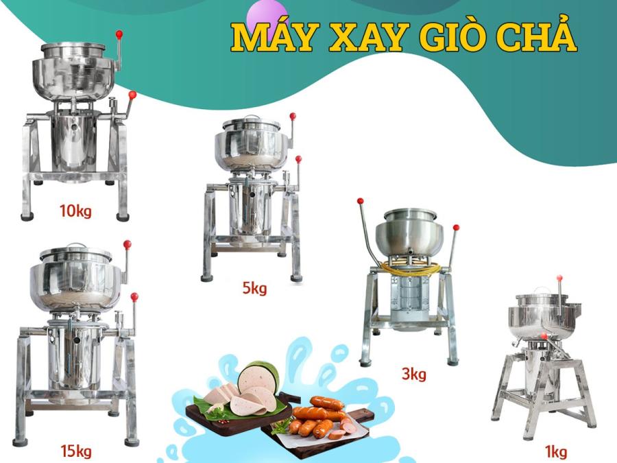 Máy xay giò chả 3kh 1kg 5kg 10kg 15kg