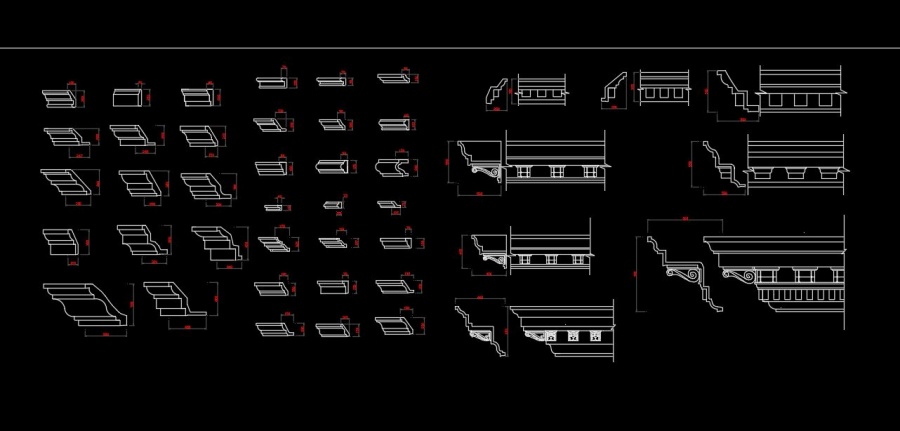 file cad phào chỉ tân cổ điển