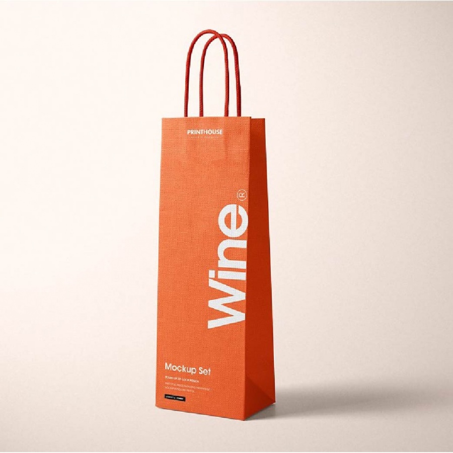 In túi giấy đựng rượu