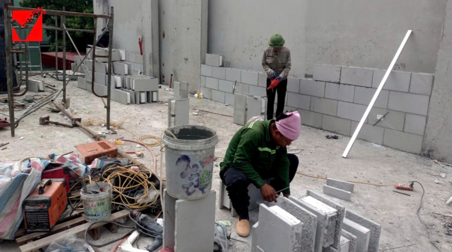 Gạch bê tông nhẹ lõi xốp VRO